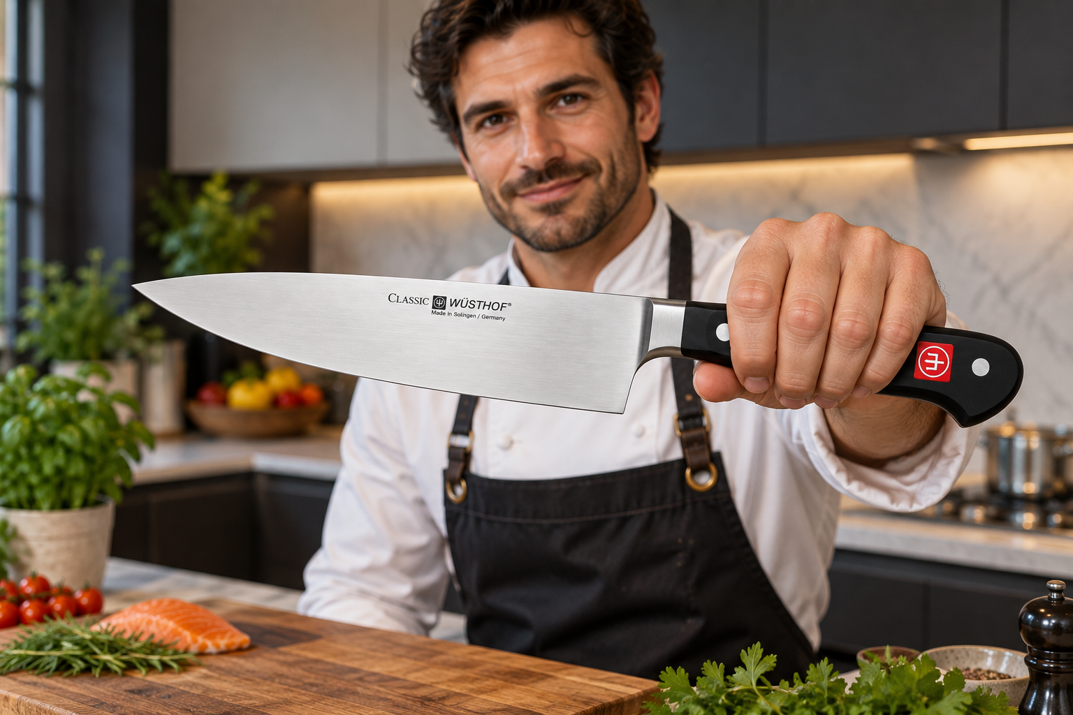 Chef con cuchillo Wüsthof Classic